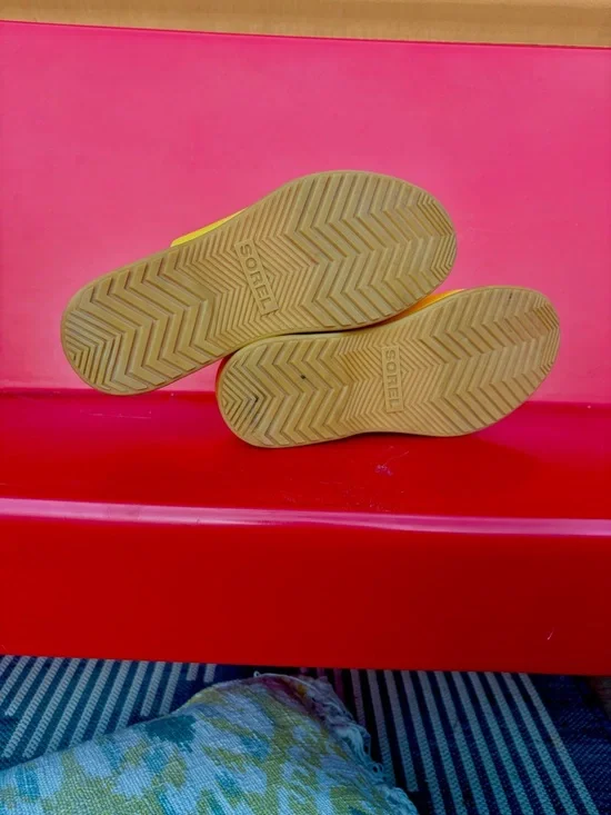 Sorel Yellow Platform Slide Mules - Picture 9 of 9